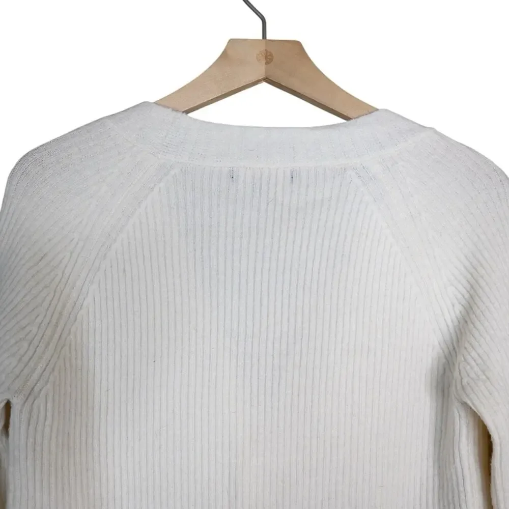 Witty Fox Women's S Rhinestone Heart Button Up Cropped Cardigan Sweater